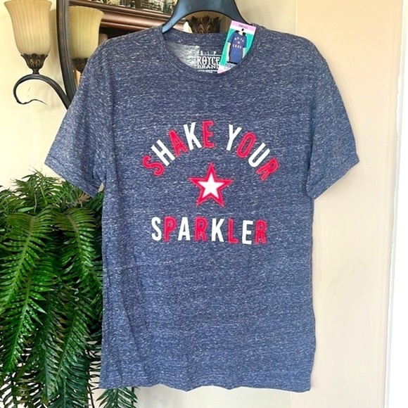 Brand New Royce Brand Shake Your Sparkler 4th of July Tee Soft Patriotic Shirt - Picture 12 of 12